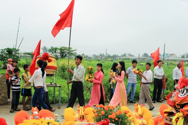 Nét đẹp văn hóa tại lễ cầu bông làng rau Trà Quế