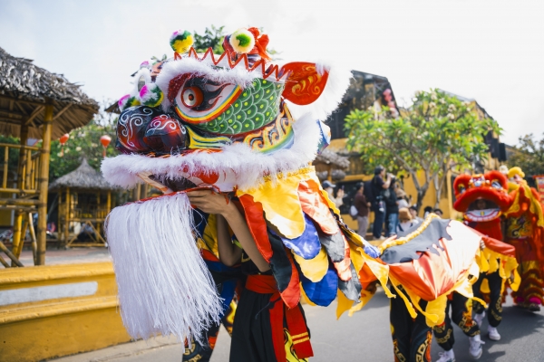 The Sacred Dog dance in Nguyên Tiêu Festival, Hội An 2024